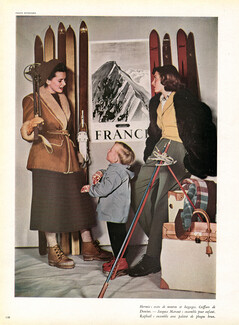 Hermès (Sportswear & Luggage), Raphaël, Jacques Maraut 1948 Ski, Photo Kitrosser
