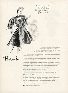 Hermès (Couture) 1944 Black Moire