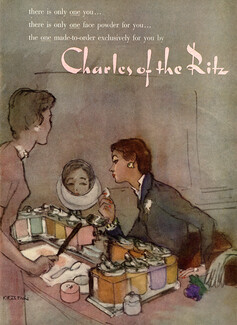 Charles Of The Ritz 1954 Face Powder, René Bouché