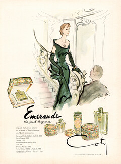 Coty (Perfumes) 1948 "Emeraude", Eric (Carl Erickson)