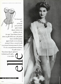 Elle (Lingerie) 1957 Bustier porte-jarretelles, Garter Belts, Photo Harry Meerson