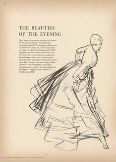 René Gruau 1950 Eisenberg Originals, Evening Gown