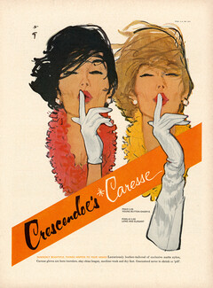 Crescendoe (Gloves) 1961 Caresse, René Gruau