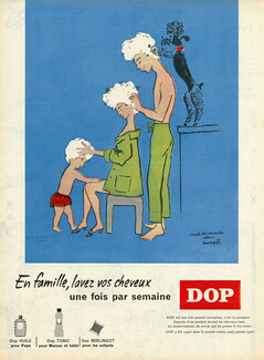 Dop (Hair Care) 1956 Poodle, d'après Maurice Van Moppès