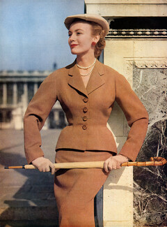 Balenciaga 1951 Suit, Dormeuil Frères, Photo Pottier