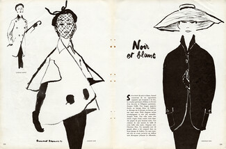 Jacques Fath & Christian Dior 1951 "Noir et Blanc" Coats, Bernard Blossac