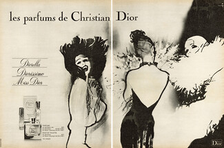 Christian Dior (Perfumes) 1975 Diorella, Diorissimo, Miss Dior, d'après René Gruau