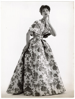 Nina Ricci 1957 Original Photography, "Panache", Evening Dress, Photo Louis-R. Astre