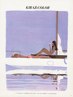 Edmond Kiraz 1970 "J'ai fait un cauchemar cette nuit...", Boat, Kiraz-Color