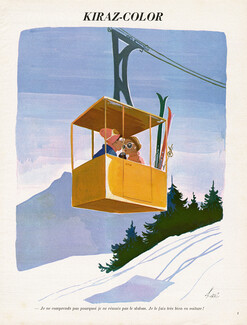 Edmond Kiraz 1971 Kiraz-Color, Cable Railway, Skiing, Winter Sports