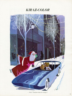 Edmond Kiraz 1968 Santa, Christmas, Kiraz-Color