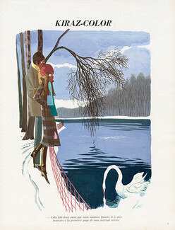 Edmond Kiraz 1969 Lovers, Swan, Kiraz-Color