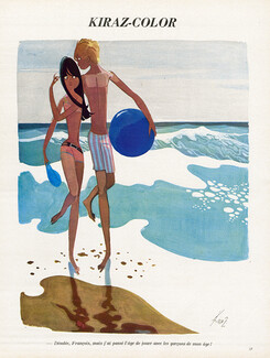 Edmond Kiraz 1967 Beach, Kiraz-Color