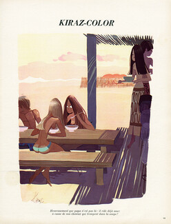 Edmond Kiraz 1971 Les Parisiennes, Beach, Topless