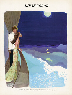 Edmond Kiraz 1970 "Comment me trouvez-vous ?" Sea, Moonlight, Kiraz-Color