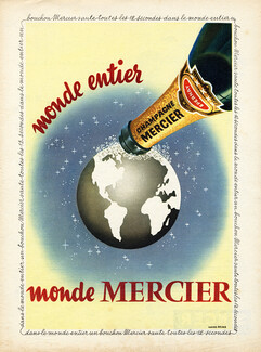 Champagne Mercier (Champain) 1956 Monde Entier, Monde Mercier