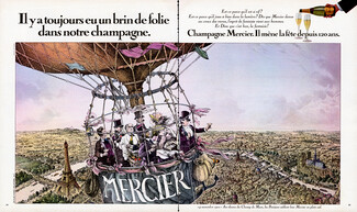 Mercier (Champain) 1977 Montgolfière, Brin de Folie, Dessin M. Dubré