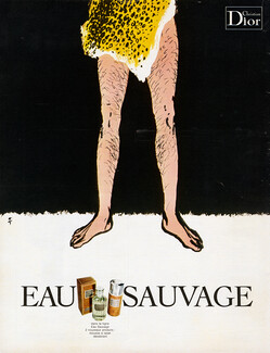 Christian Dior (Perfumes) 1970 Eau Sauvage René Gruau