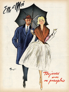 Brénot 1959 "Toujours avec un parapluie" Umbrella (L)