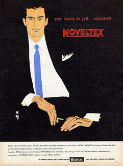 Noveltex (Men's Clothing) 1957 René Gruau, Boussac