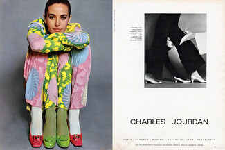 Charles Jourdan (Shoes) 1967 Models Mélopée Majestic Mitsouko, Photo Guy Bourdin