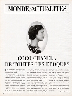 Coco Chanel : de toutes les époques, 1971 - Texte par Bernard George, 4 pages