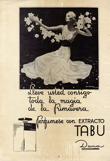 Dana (Perfumes) 1939 Tabu, Spanish Version, Baldrich