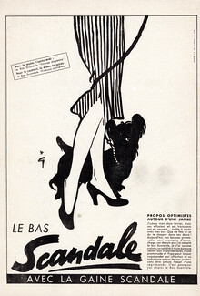 Scandale (Stockings) 1952 René Gruau, Dog