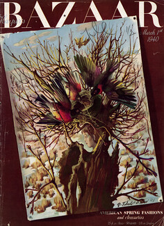 Pavel Tchelitchew 1940 Harper's Bazaar Cover, Birds Tree Nest
