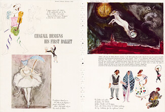Chagall Designs His First Cabaret 1942 Aleko, Theatre Costume, Theatre Scenery