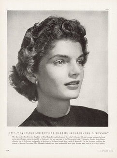 Miss Jacqueline Lee Bouvier 1953 Portrait, Photo Horst