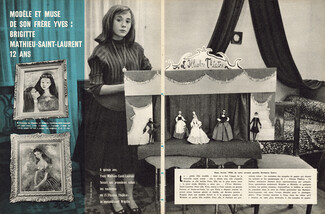 Modèle et muse de son frère Yves : Brigitte Mathieu-Saint-Laurent 1958 Oran, L'Illustre Théâtre, Photo Henri Elwing