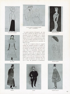 Leonetto Cappiello 1947 Caricatures, Lucien Guitry, Worth, Rouff, Jacques Doucet, Jeanne Hading, Marthe Brandes... Exposition rétrospective