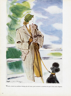 Worth 1947 Winter Coat, Jacques Demachy