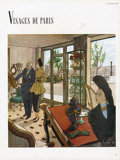 Pierre Louchel 1948 Visages de Paris, Antiquaire, Shop
