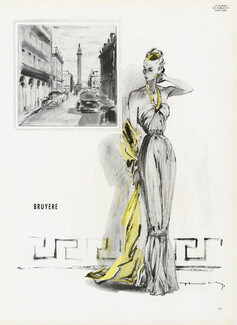Jacques Demachy 1945 Bruyère, evening gown