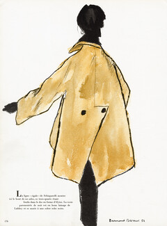 Schiaparelli 1952 Jacket "Ligne Cigale" Bernard Blossac