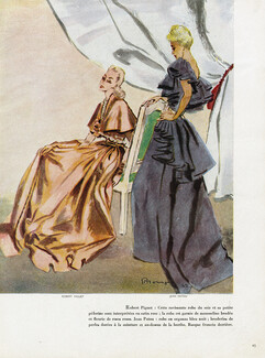 Mourgue 1945 Robert Piguet & Jean Patou Evening Gowns