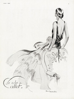 Callot Soeurs 1930 Backless Evening Gown, Paul Valentin