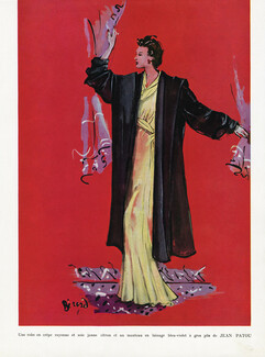 Jean Patou 1937 Evening Gown and Coat, Christian Berard