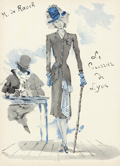 Madeleine de Rauch 1944 Ce soir on Joue... Le Courrier de Lyon, Christian Berard