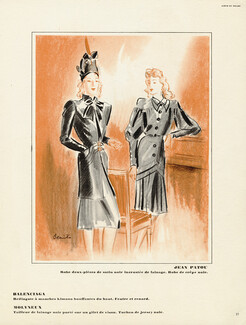 Jean Patou 1942 Benito Fashion Illustration