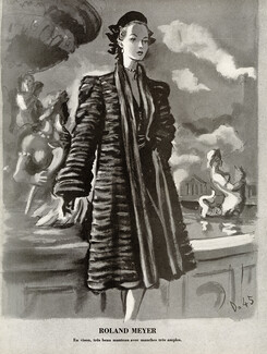 Roland Meyer (Fur Clothing) 1945 Manteau en vison, André Delfau