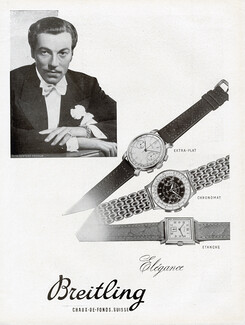 Breitling (Watches) 1947 Extra-plat, Chronomat, Etanche, Douglas Fairbanks