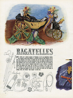 Bagatelles 1945 Annie Beaumel, Carosse du Prince Impérial, Hermès (Gloves), Line Vautrin, Atalante, JAD, Louis Touchagues