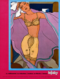 Lejaby 1969 Bra, Panty, Model Tocade, Antonio Lopez