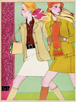 Antonio Lopez 1967 Jacques Delahaye, Fashion Illustration
