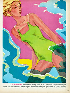 Antonio Lopez 1967 Swimwear, Emmanuelle Khanh