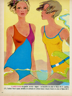 Antonio Lopez 1967 Lison Bonfils pour Vitos, Swimwear