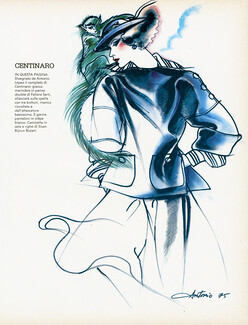 Centinaro 1975 Antonio Lopez, Fashion Illustration
